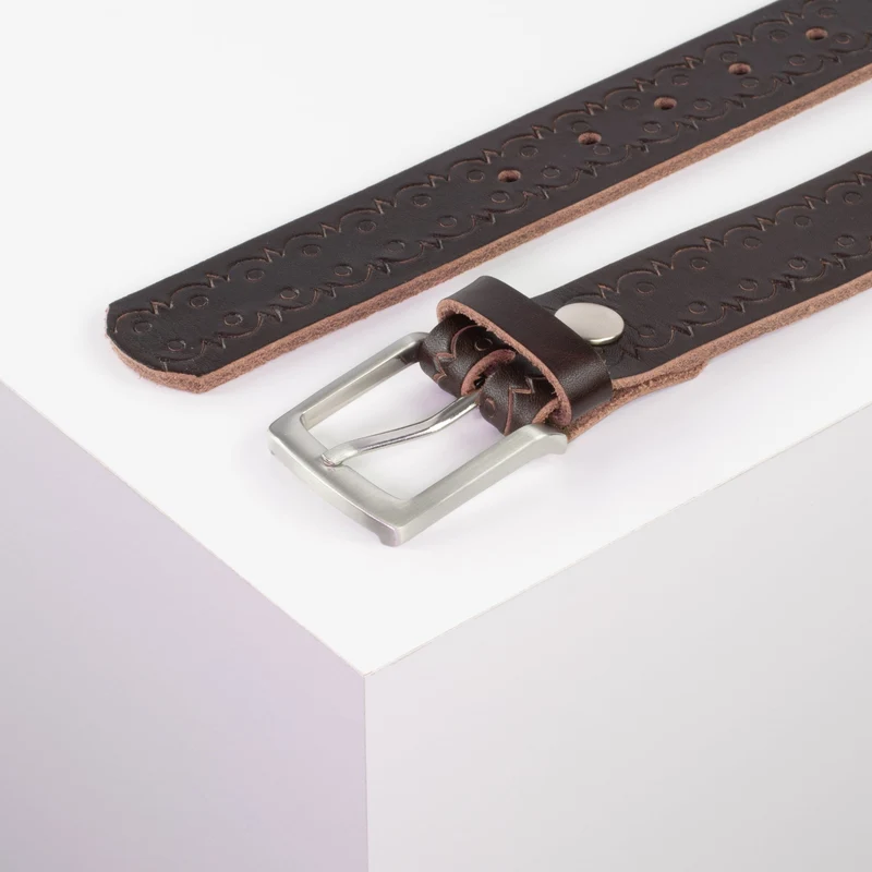 Ledergürtel 3,5cm mit Schnalle Frankfurt