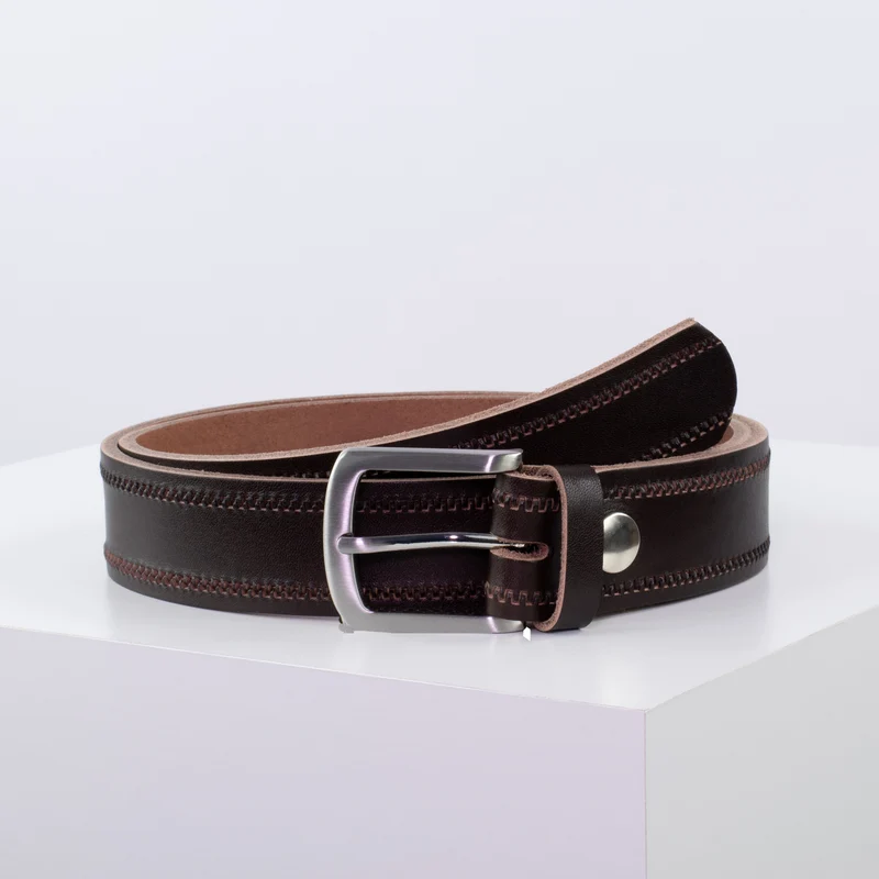 Ledergürtel 3,5cm mit Schnalle Frankfurt