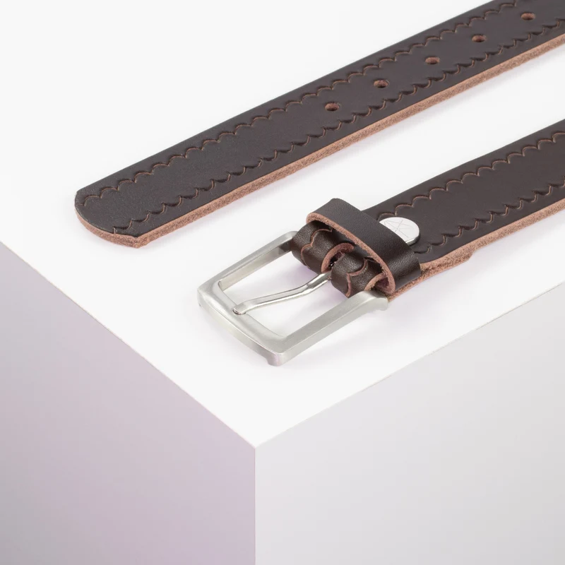 Ledergürtel 3,5cm mit Schnalle Frankfurt
