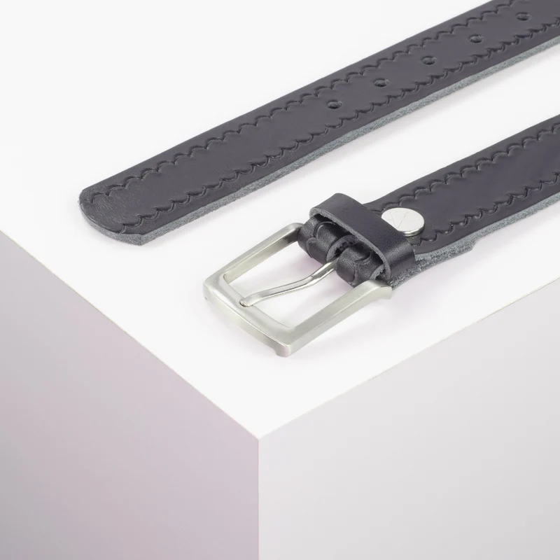 Ledergürtel 3,5cm mit Schnalle Frankfurt
