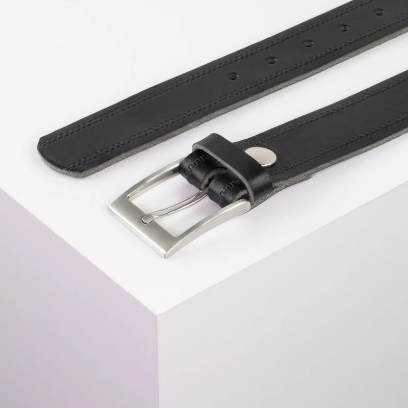 Ledergürtel 3,5cm mit Schnalle New York