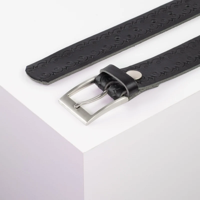 Ledergürtel 3,5cm mit Schnalle New York
