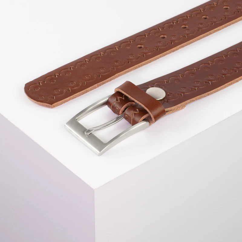 Ledergürtel 3,5cm mit Schnalle New York