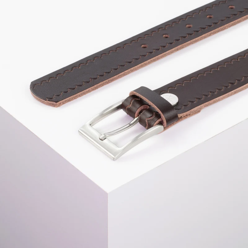 Ledergürtel 3,5cm mit Schnalle New York