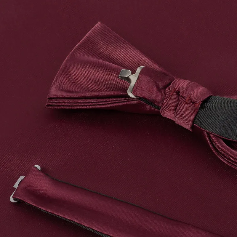 SALVO bordeaux uni – Herren-Accessoire-Set