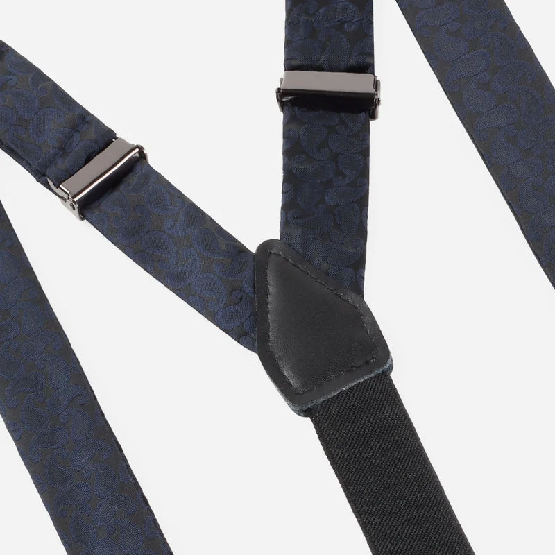 SANTINO navy paisley – Herren-Accessoire-Set