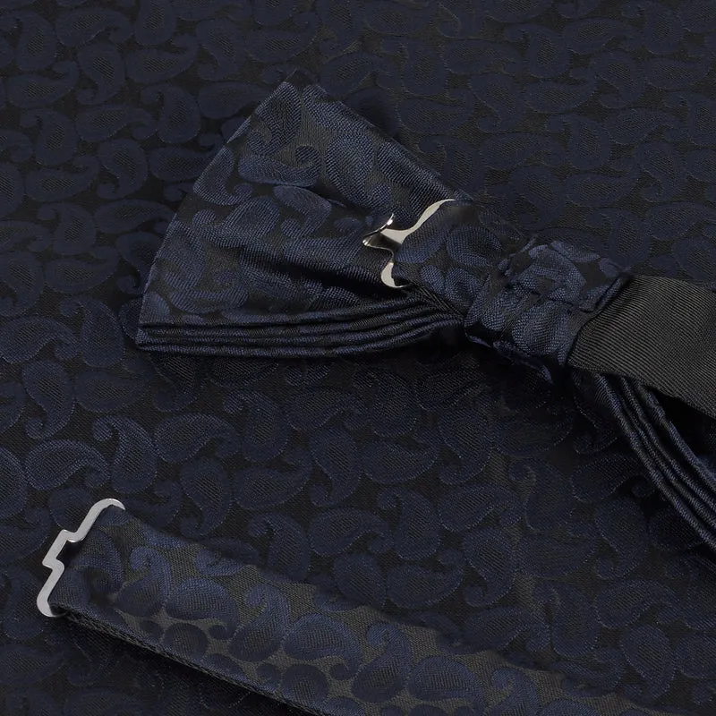 SANTINO navy paisley – Herren-Accessoire-Set