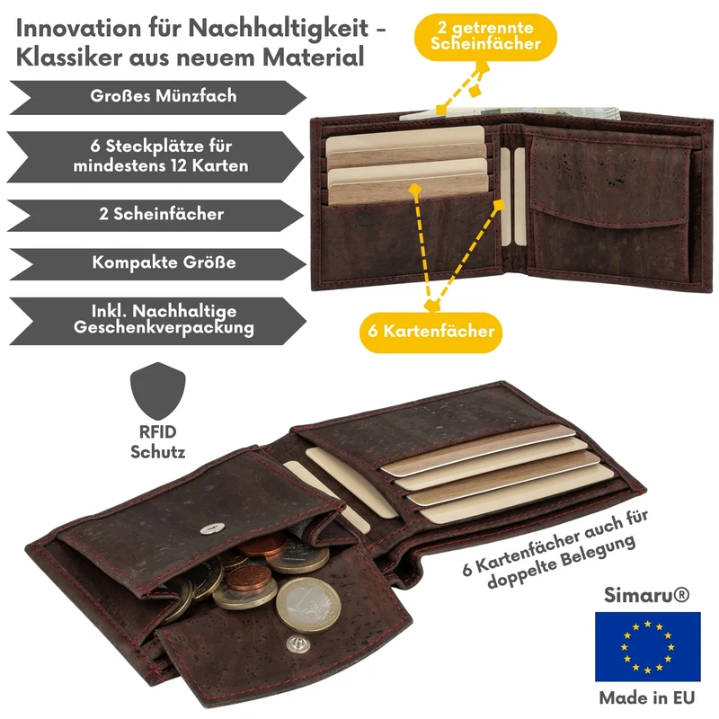 Kork-Brieftasche Ceasar