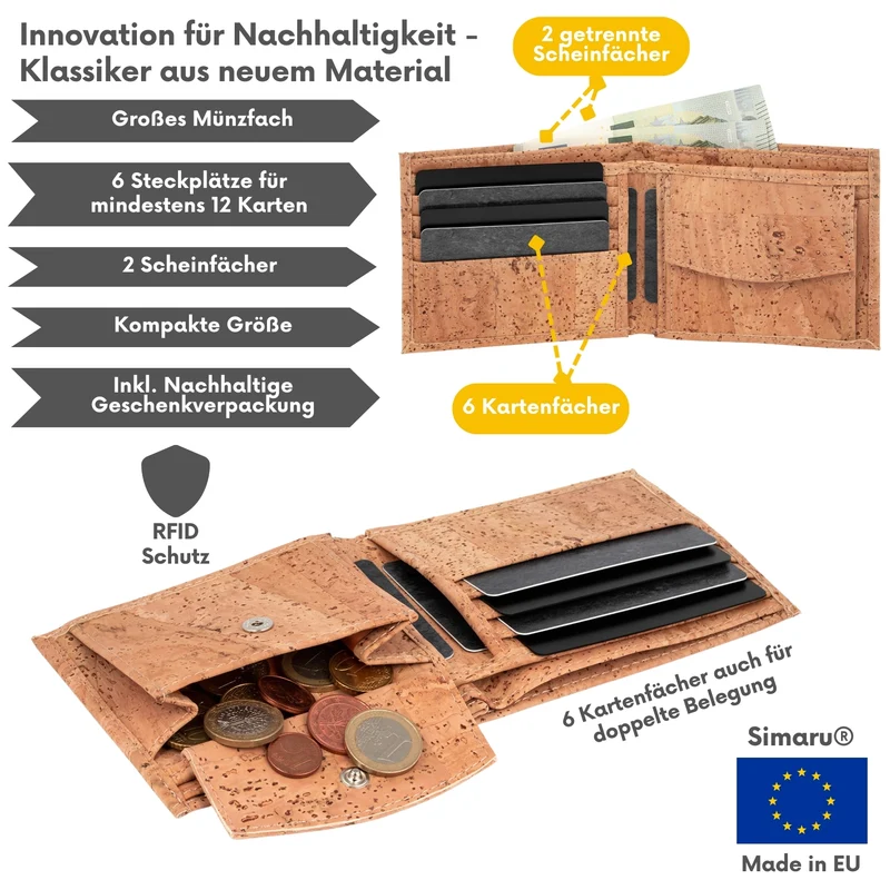 Kork-Brieftasche Ceasar