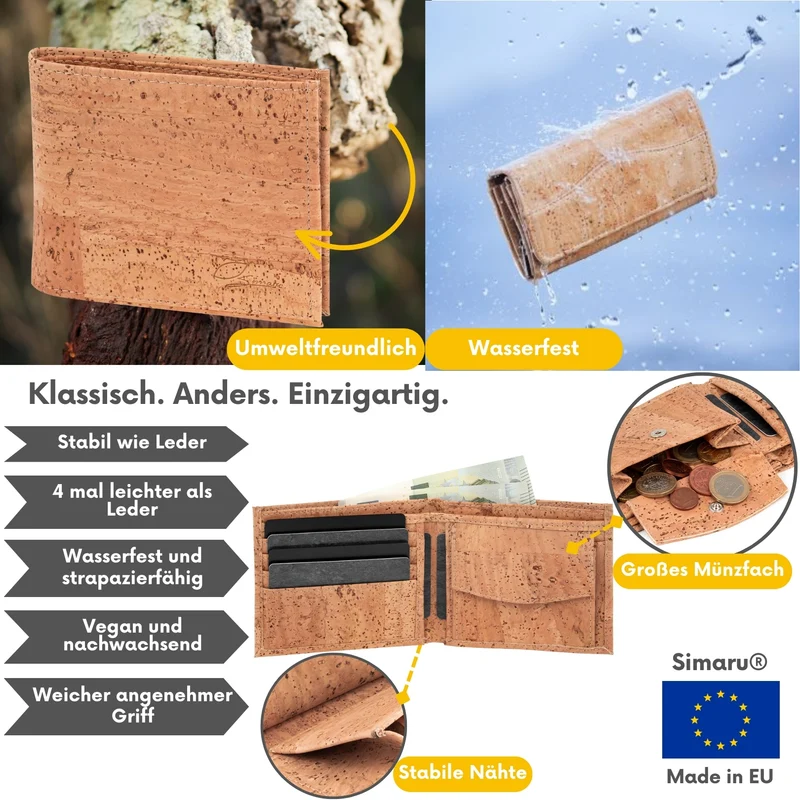 Kork-Brieftasche Ceasar