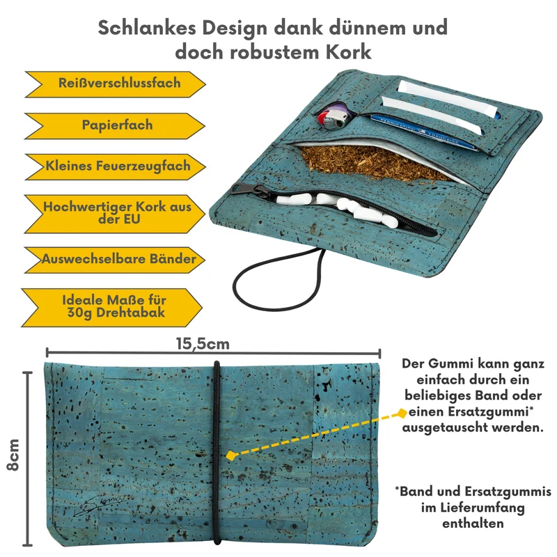 Kork-Tabaktasche Sintra
