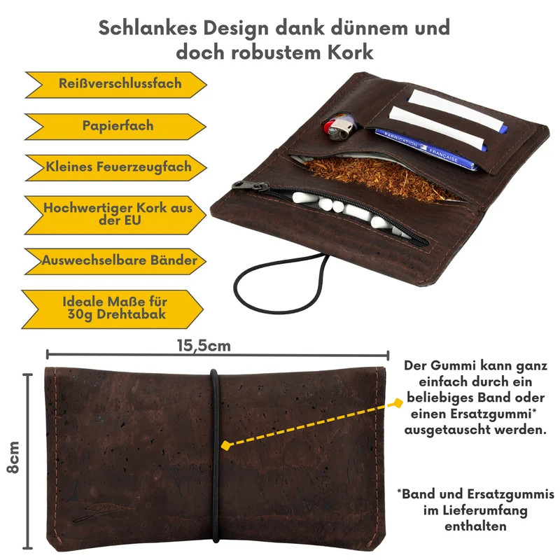 Kork-Tabaktasche Sintra