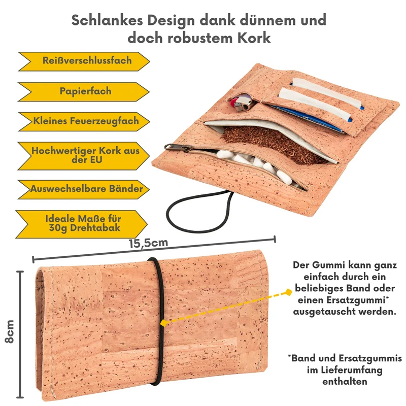 Kork-Tabaktasche Sintra