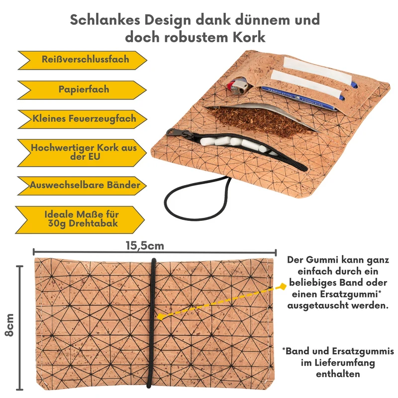 Kork-Tabaktasche Sintra