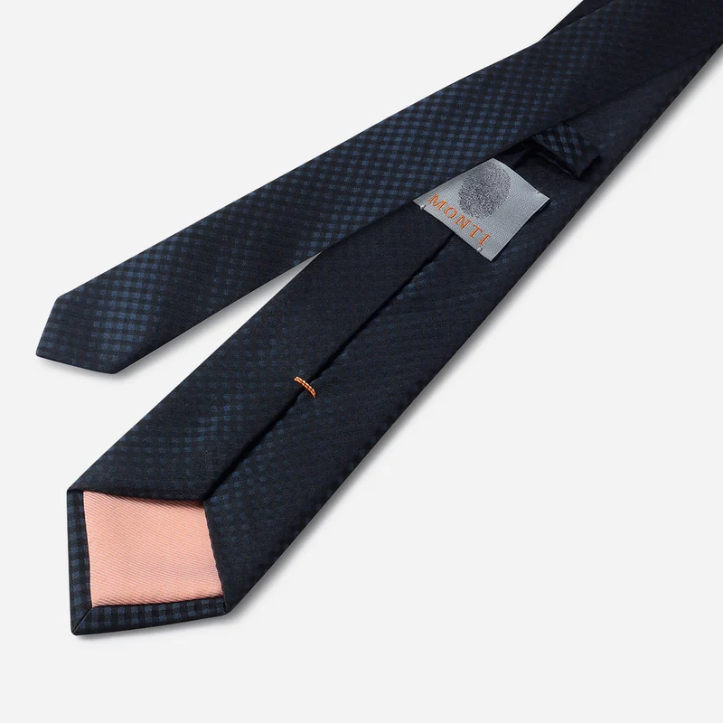 LEONARDO black karo – Seidenkrawatte