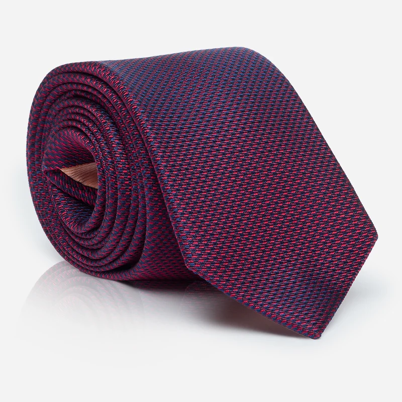 LANDO bordeaux minimal – Seidenkrawatte mit Minimal-Dessin