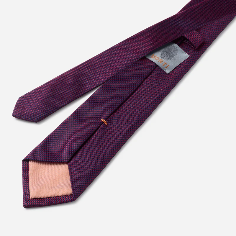 LANDO bordeaux minimal – Seidenkrawatte mit Minimal-Dessin