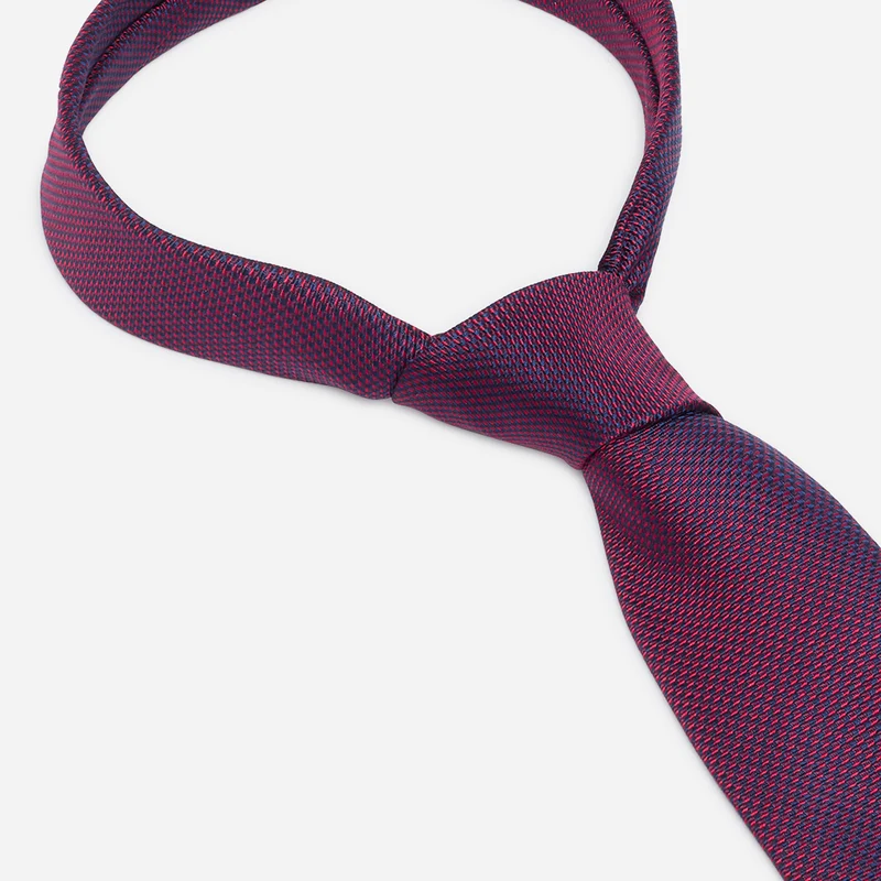 LANDO bordeaux minimal – Seidenkrawatte mit Minimal-Dessin