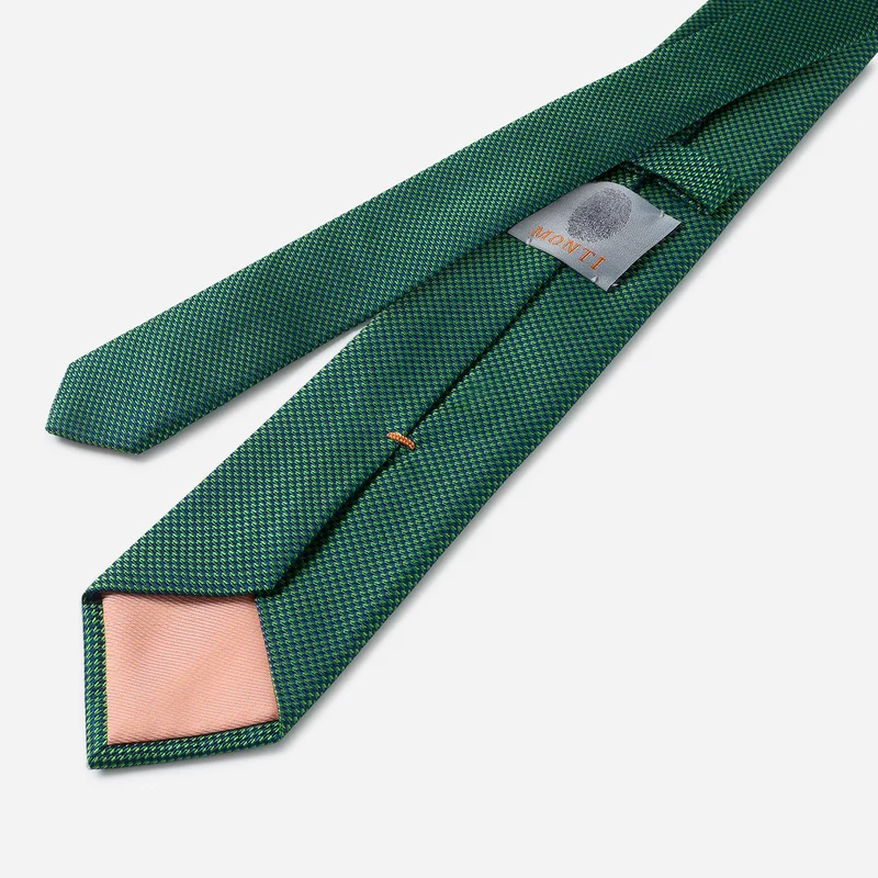 LANDO green minimal – Seidenkrawatte mit Minimal-Dessin