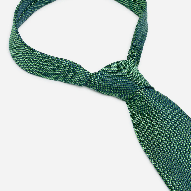 LANDO green minimal – Seidenkrawatte mit Minimal-Dessin