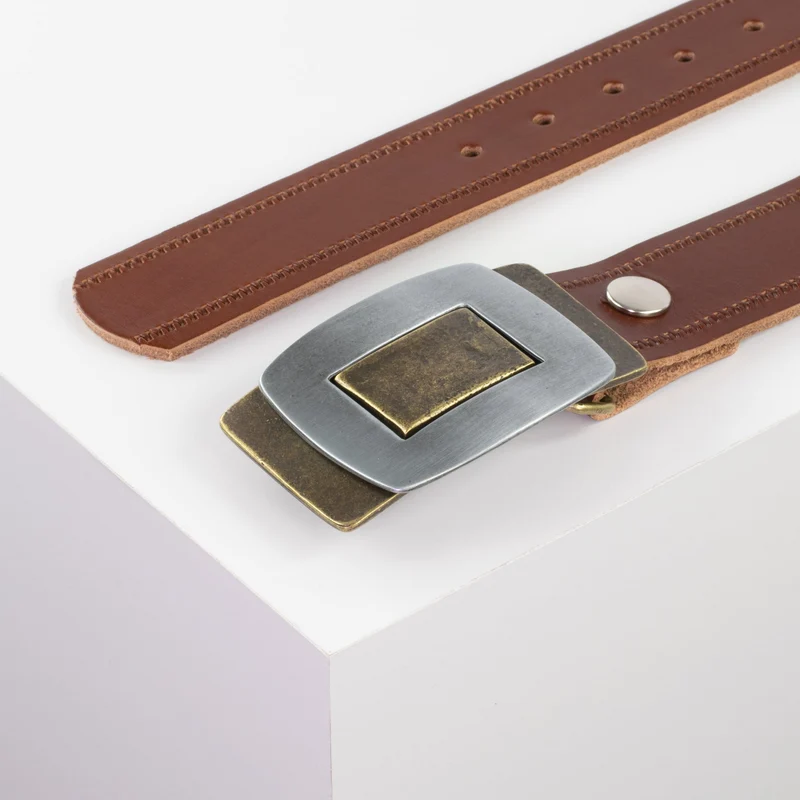 Ledergürtel 4cm mit Schnalle Inside Out