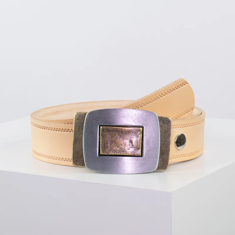 Ledergürtel 4cm mit Schnalle Inside Out