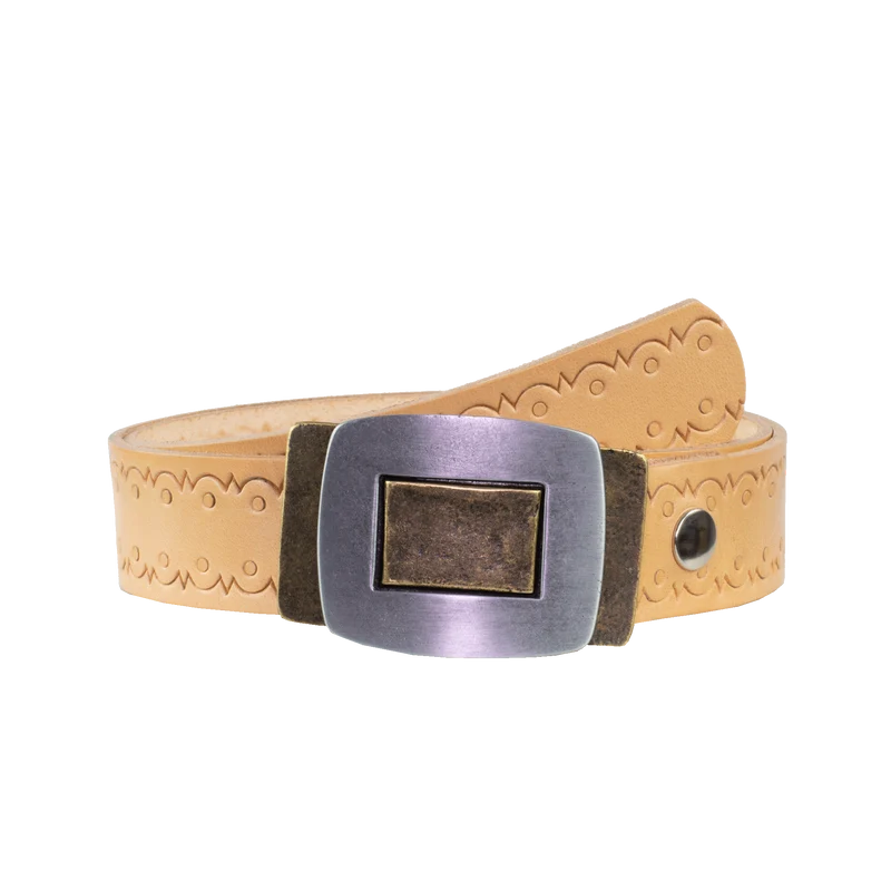 Ledergürtel 4cm mit Schnalle Inside Out