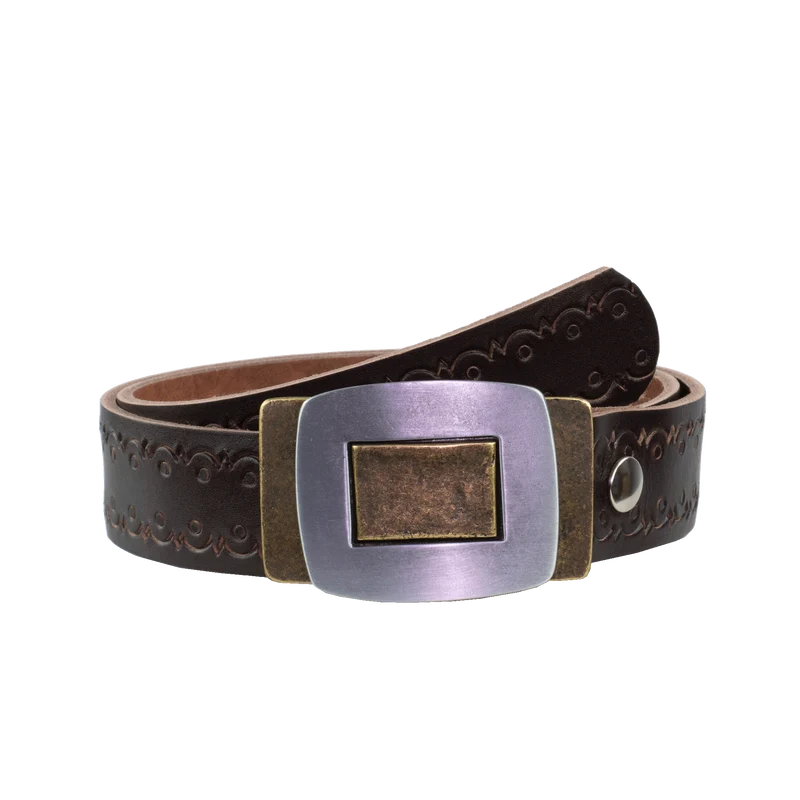 Ledergürtel 4cm mit Schnalle Inside Out
