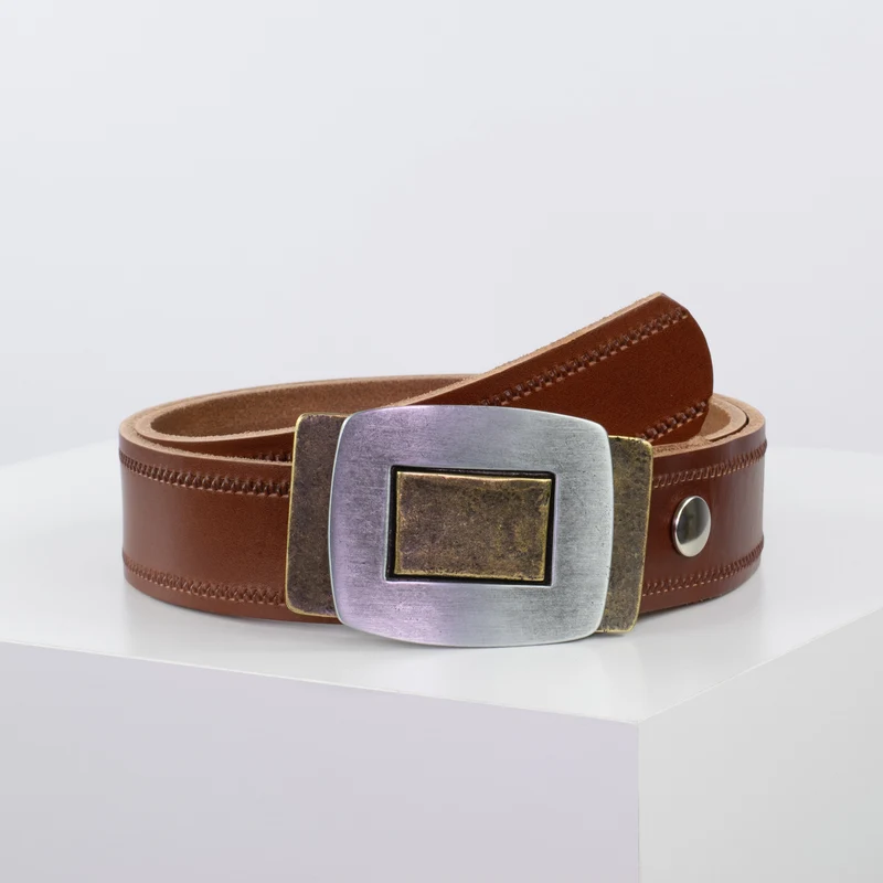 Ledergürtel 4cm mit Schnalle Inside Out