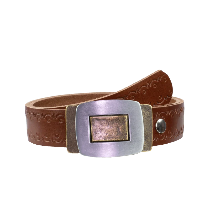 Ledergürtel 4cm mit Schnalle Inside Out