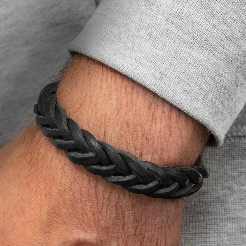 Lederarmband geflochten