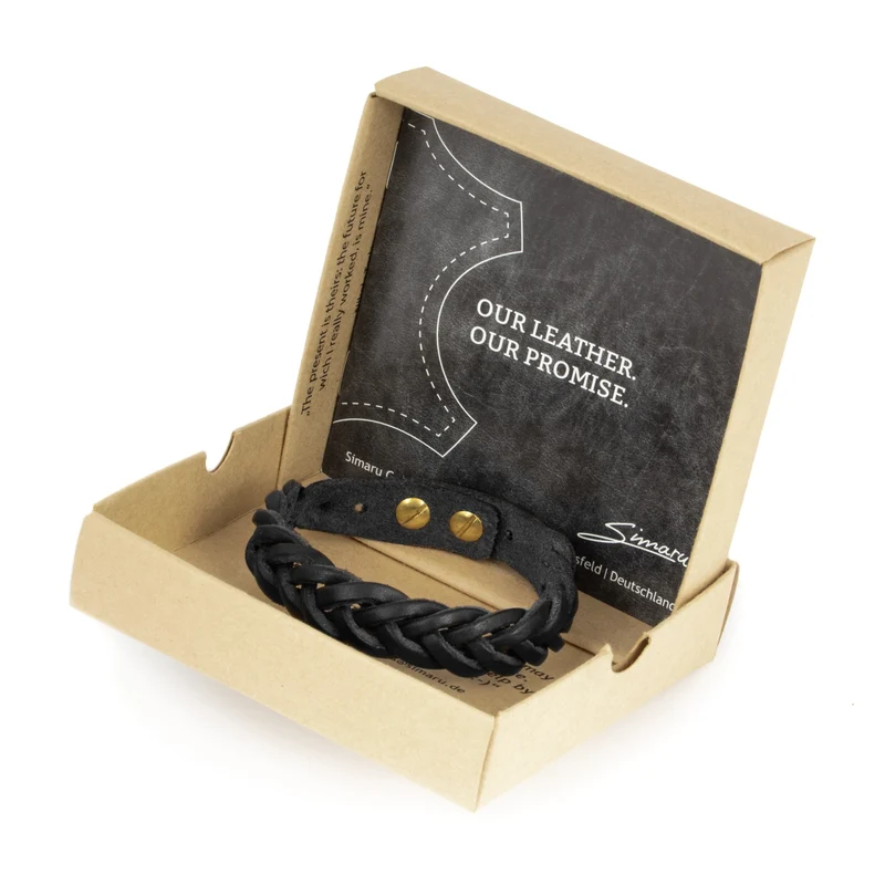 Lederarmband geflochten