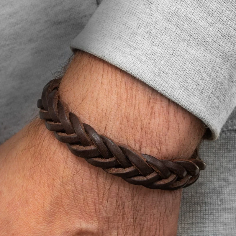 Lederarmband geflochten