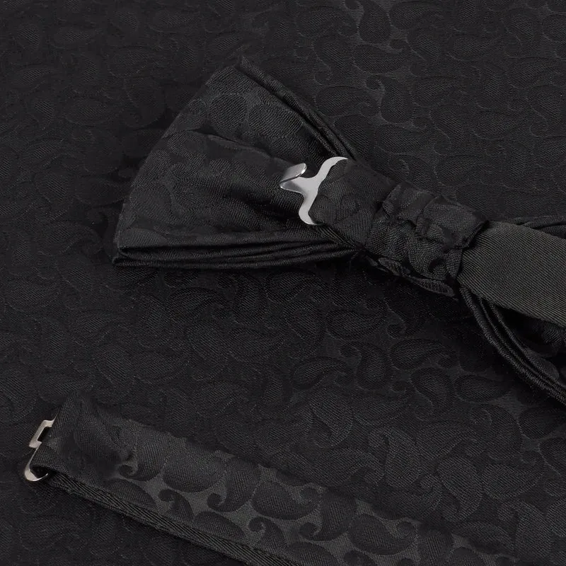 SANTINO black paisley – Herren-Accessoire-Set