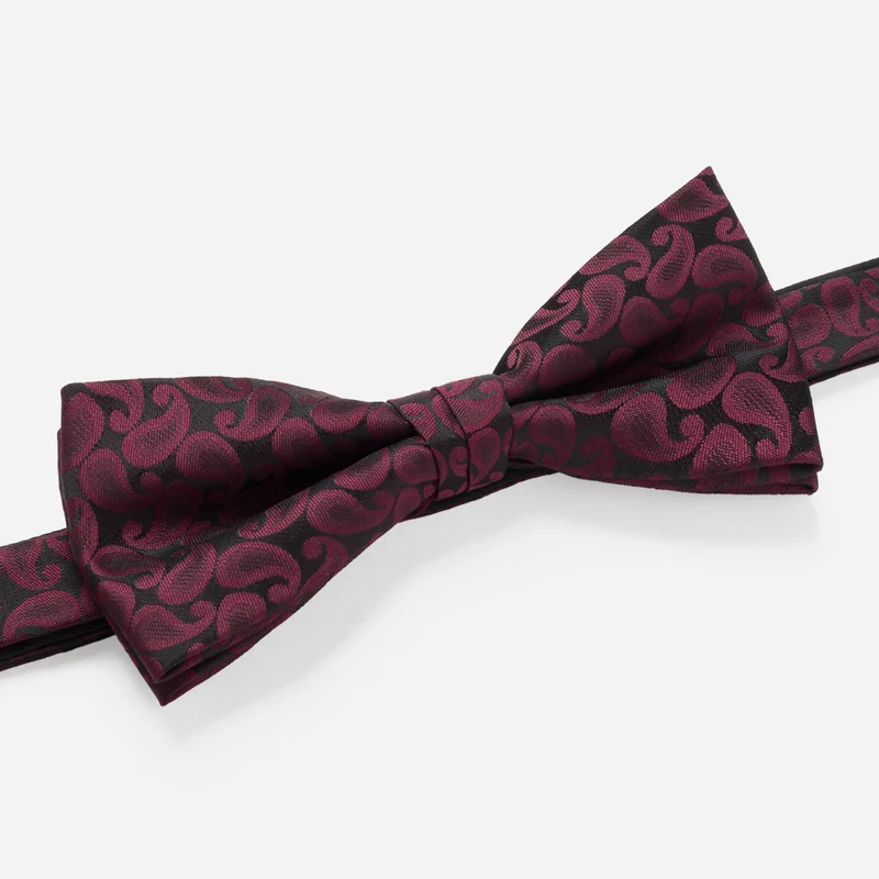 SANTINO bordeaux paisley – Herren-Accessoire-Set