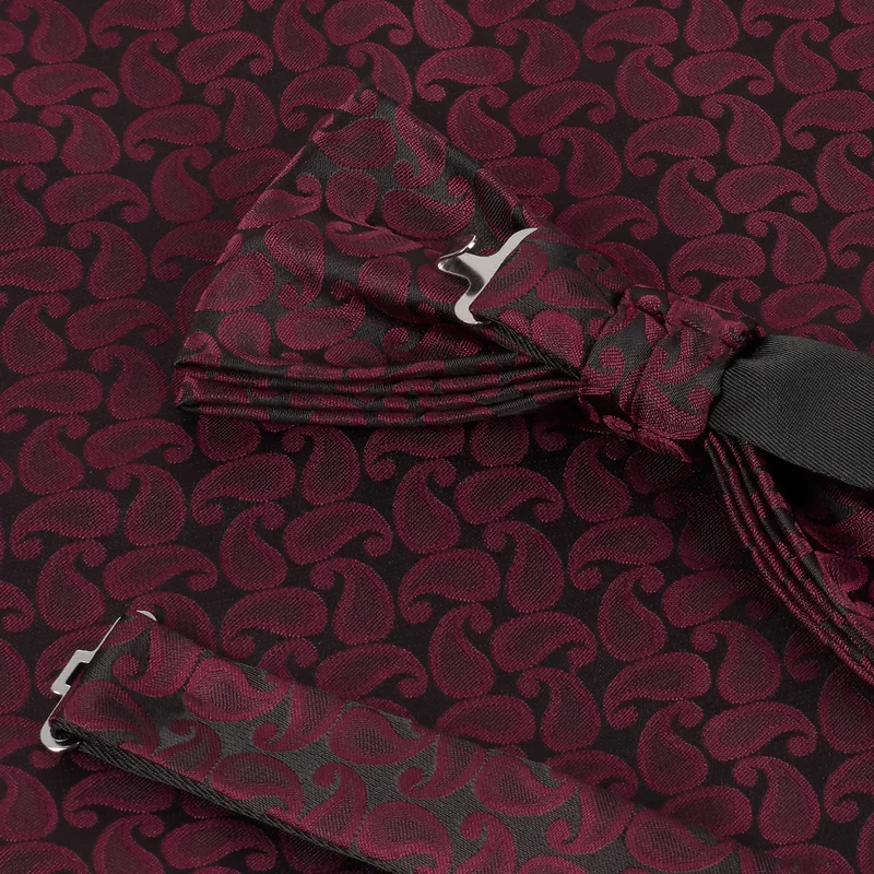 SANTINO bordeaux paisley – Herren-Accessoire-Set
