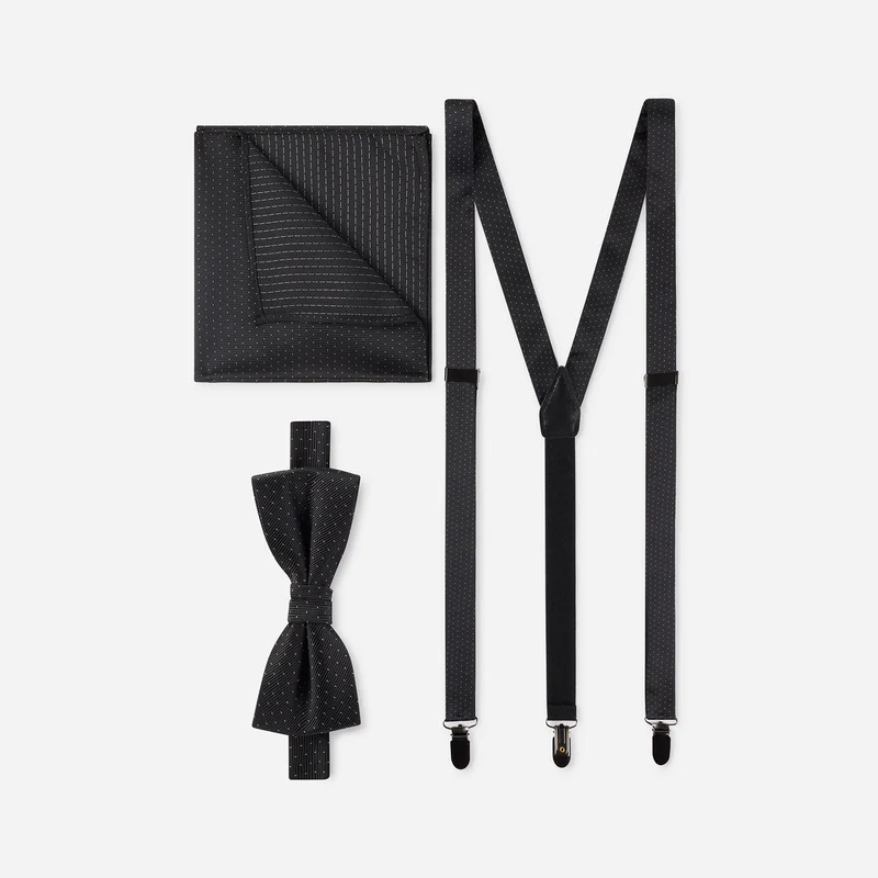 SILVIO black tupfen – Herren-Accessoire-Set