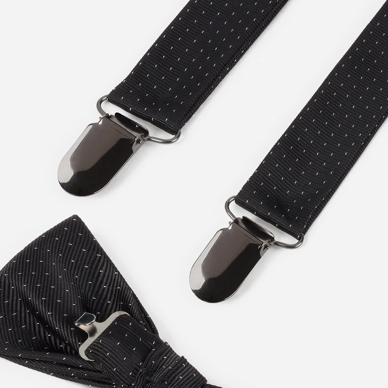 SILVIO black tupfen – Herren-Accessoire-Set