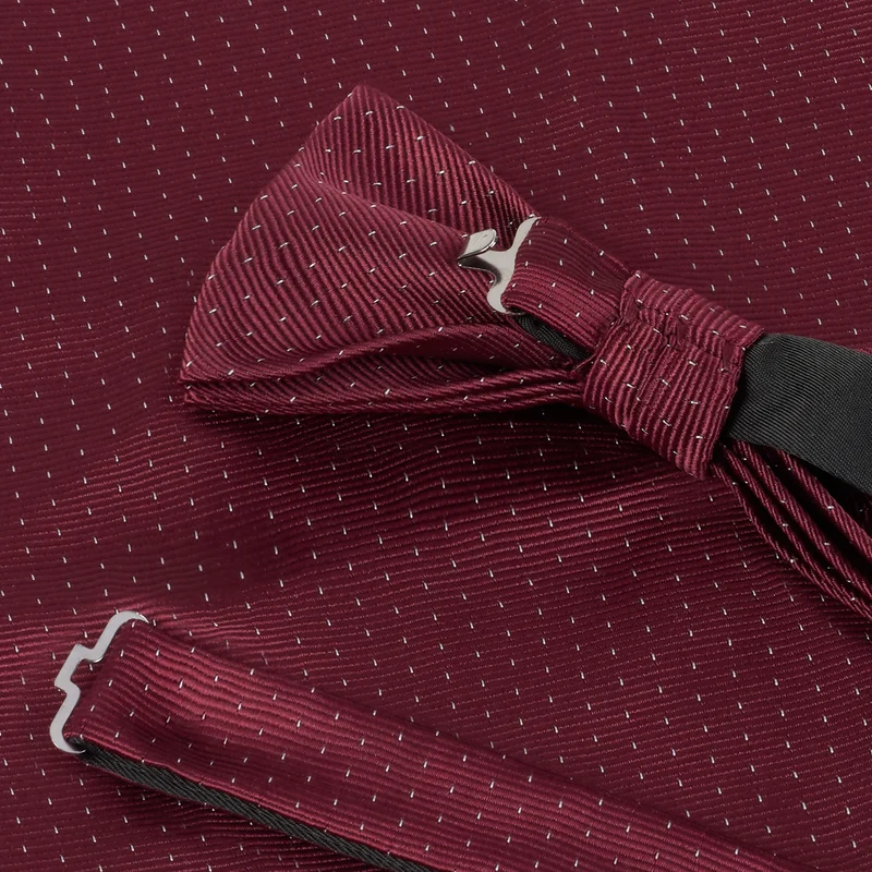 SILVIO bordeaux tupfen – Herren-Accessoire-Set