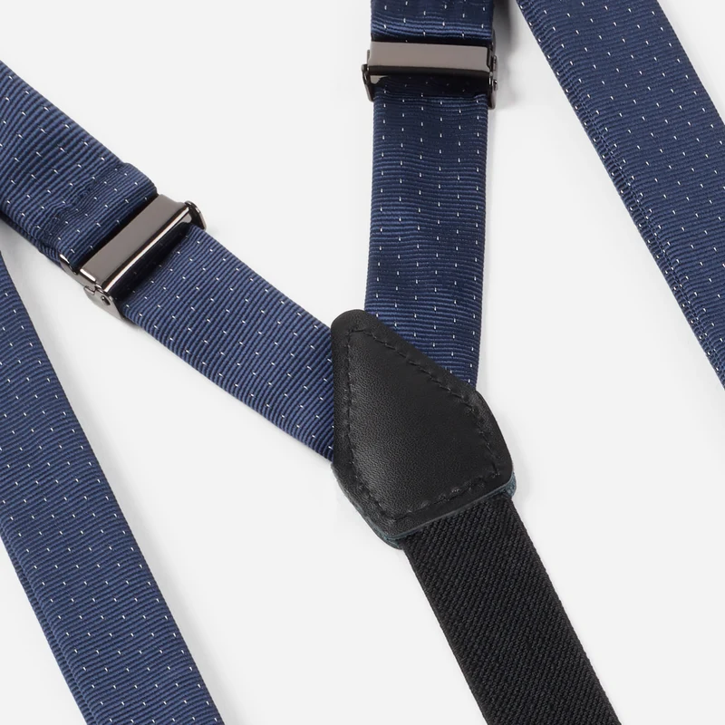 SILVIO navy tupfen – Herren-Accessoire-Set
