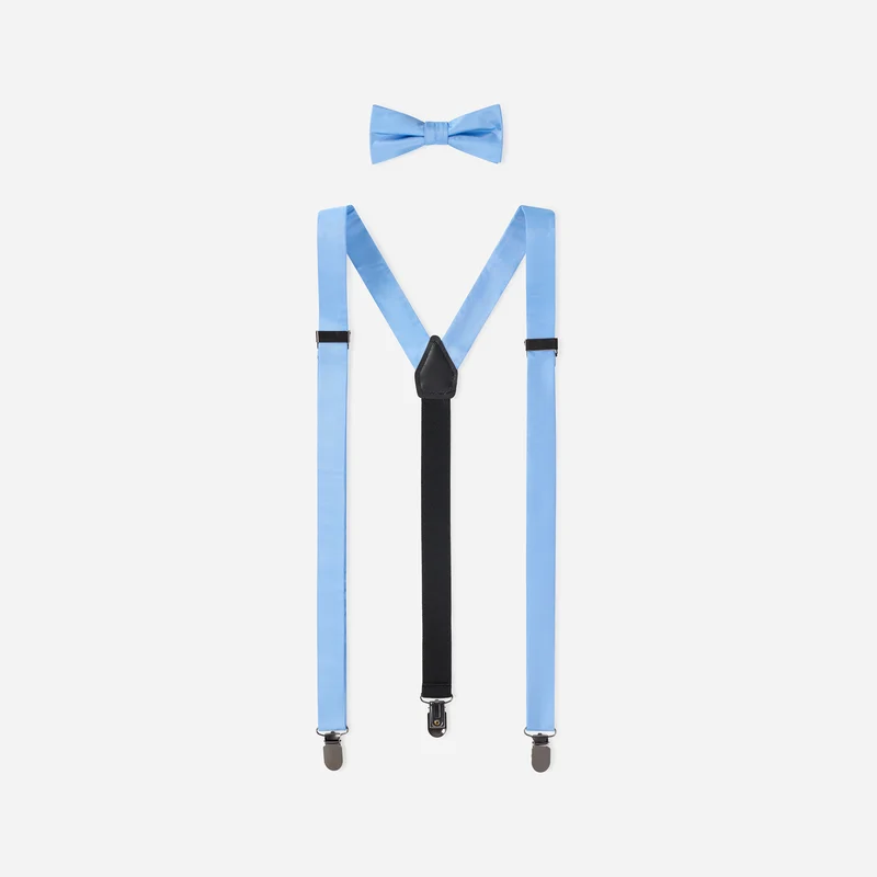 PIPPO bleu uni – Herren-Accessoire-Set