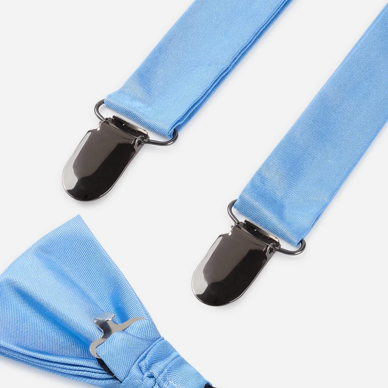 PIPPO bleu uni – Herren-Accessoire-Set