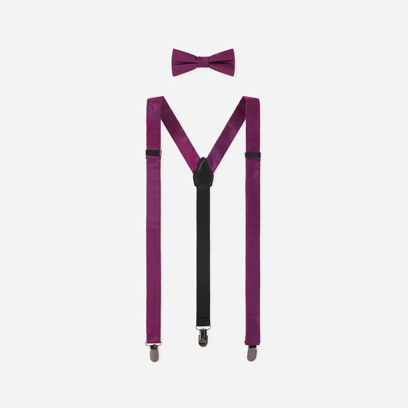 PIPPO fuchsia uni – Herren-Accessoire-Set