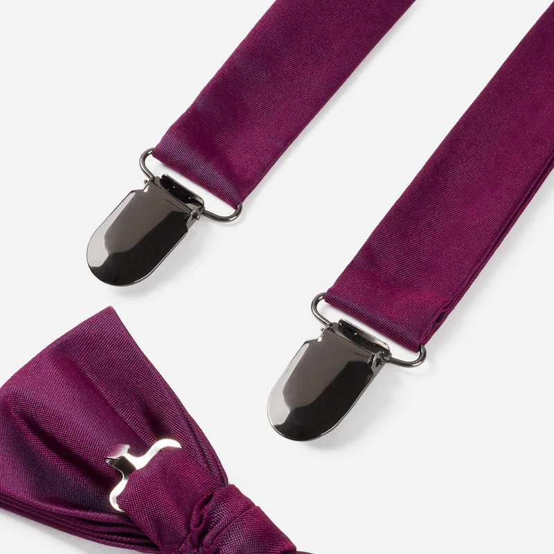 PIPPO fuchsia uni – Herren-Accessoire-Set