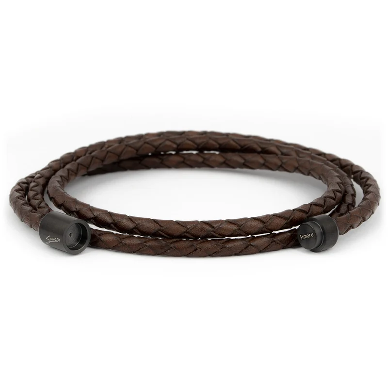 Wickelarmband aus Leder mit Magnetverschluss