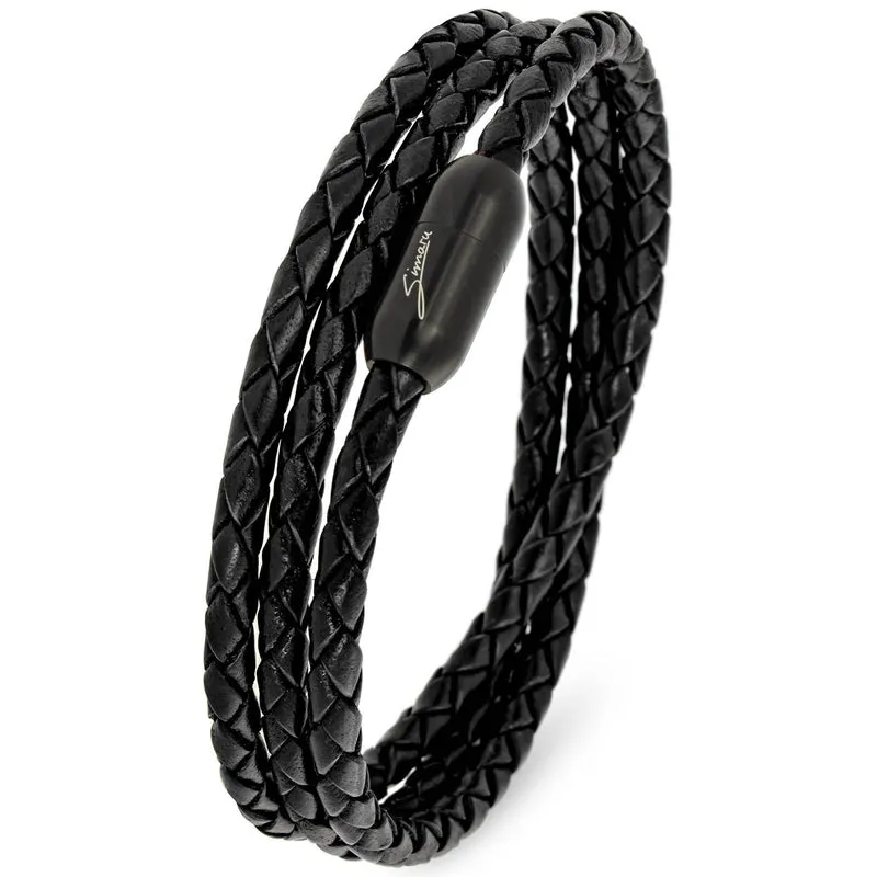 Wickelarmband aus Leder mit Magnetverschluss