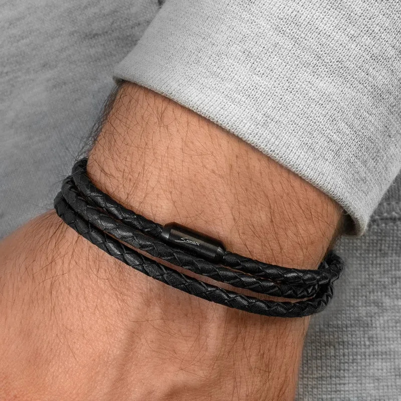 Wickelarmband aus Leder mit Magnetverschluss