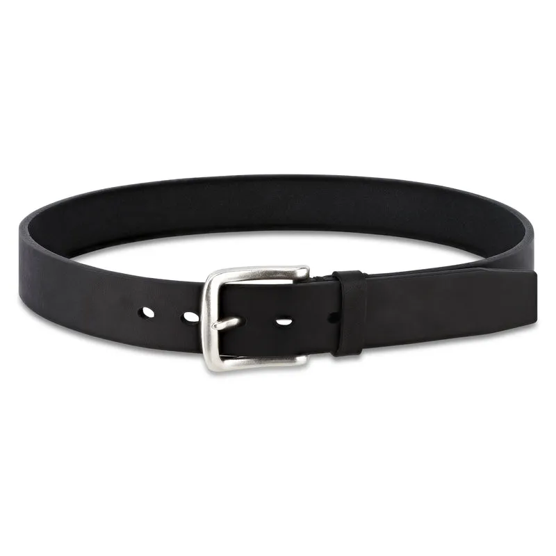 Ochsenleder Gürtel in Schwarz, 5-7mm extra stark, 4 cm, handgenähter Herrengürtel „Liam“