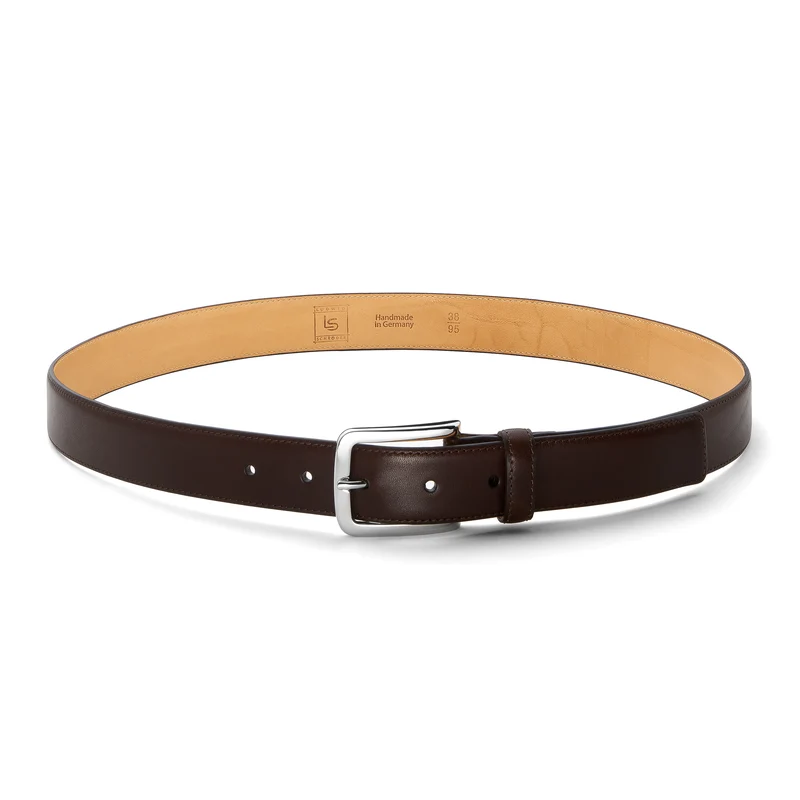 B-Ware: Schmaler Herren Ledergürtel „Alessio“ in Braun – 3 cm, leicht & unaufdringlich elegant