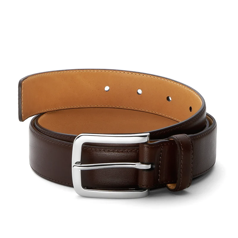 B-Ware: Schmaler Herren Ledergürtel „Alessio“ in Braun – 3 cm, leicht & unaufdringlich elegant